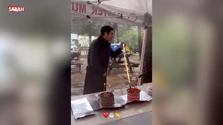 Bir Gece Masalı dizisi ekibi Burak Deniz'in doğum gününü böyle kutladı | Video