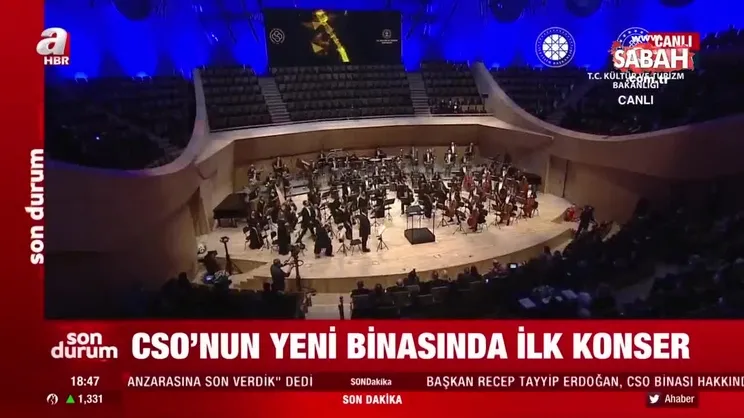 Başkan Erdoğan’nın açılışını gerçekleştirdiği CSO’nun yeni binasında ilk konser