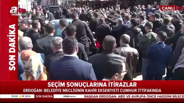 Cumhurbaşkanı Erdoğan'a İstanbul Eyüpsultan'da vatandaşlardan yoğun ilgi