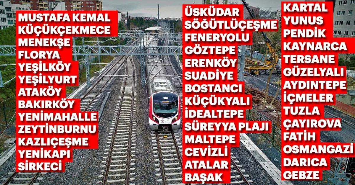 halkali gebze marmaray duraklari tam