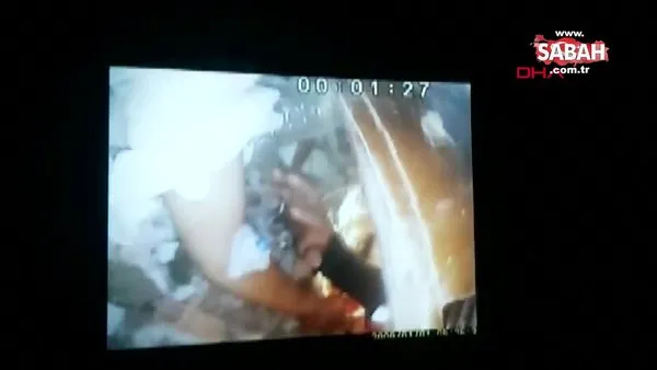 15 yaşındaki Günay Özışık'ın kurtarılma anı 'yılan kamera' ile görüntülenmiş | Video