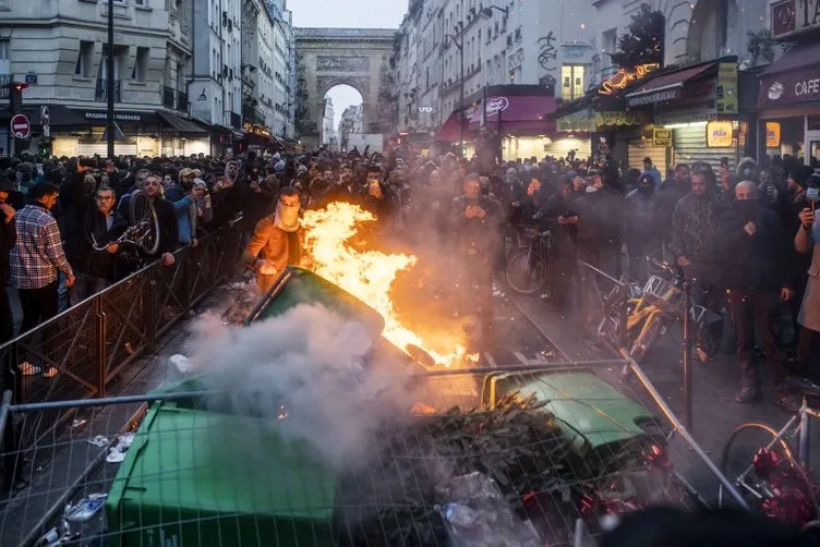 Fransa krizi büyütecek kararından vazgeçti! PKK yandaşları Paris sokaklarını savaş alanına çevirmişti