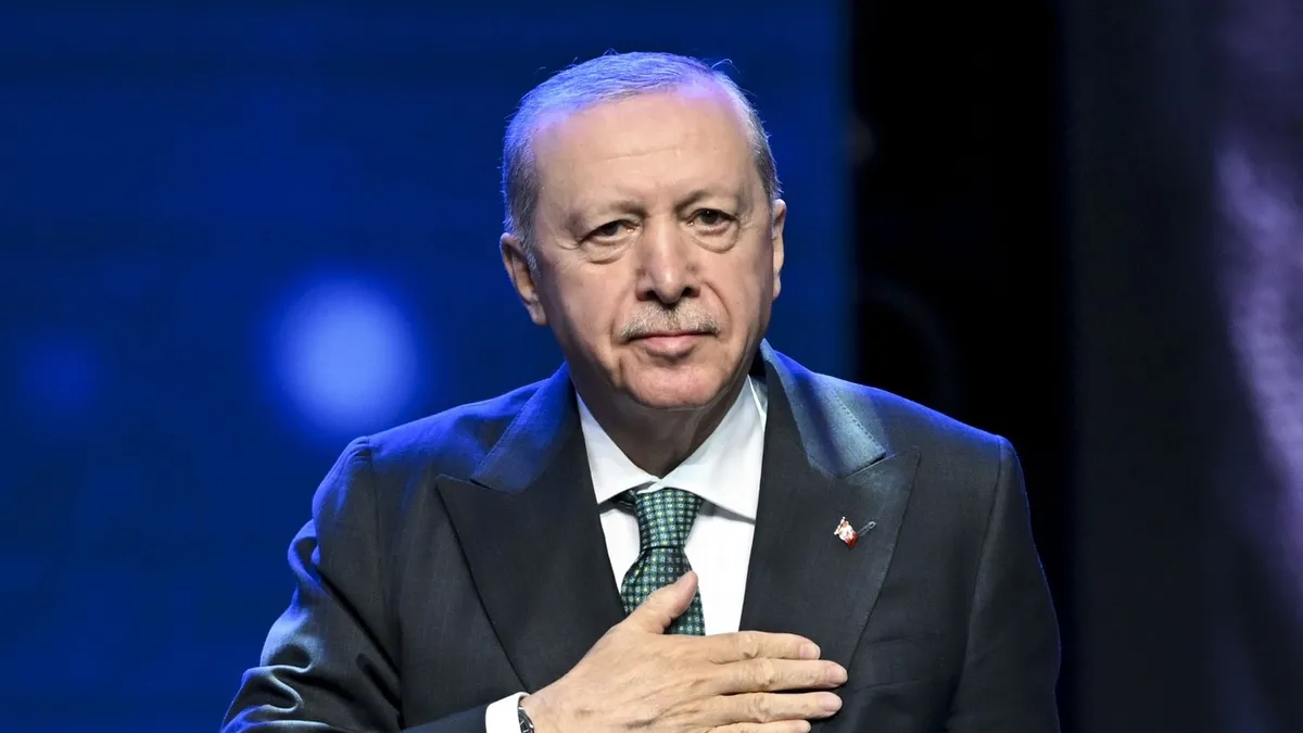 Cumhurbaşkanı Recep Tayyip Erdoğan konuşma yaparken