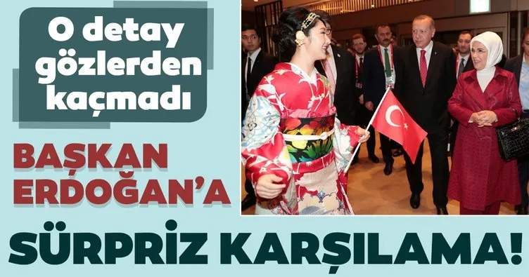 Başkan Erdoğan G-20 Liderler Zirvesi için Japonya’da!  Erdoğan’a sürpriz karşılama