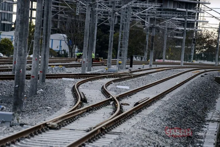 Yüzde 94’ü tamamlanan Halkalı-Gebze banliyö tren hattı havadan görüntülendi