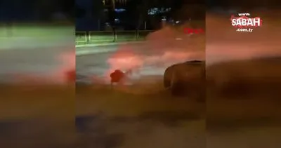 İstanbul’da meşale yakıp etrafında aracıyla drift yapan sürücü yakalandı