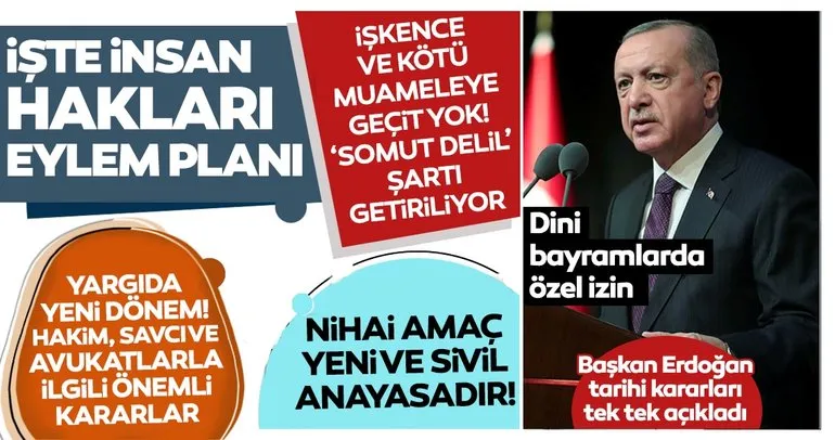 Son dakika: Başkan Erdoğan açıkladı! İşte 11 maddelik İnsan Hakları Eylem planı