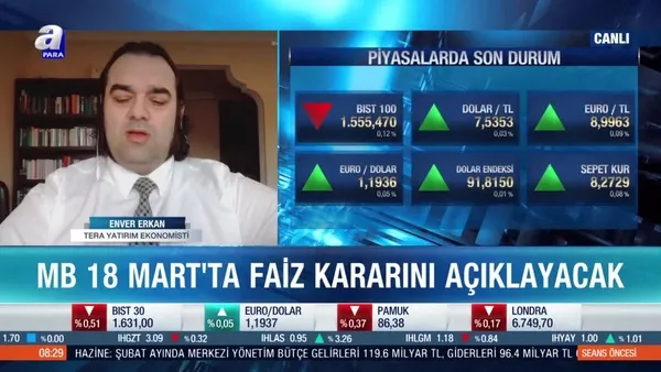 Tera Yatırım Ekonomisti Enver Erkan: Merkez Bankası yeterli sıkılıkta bir politika tercih edecektir