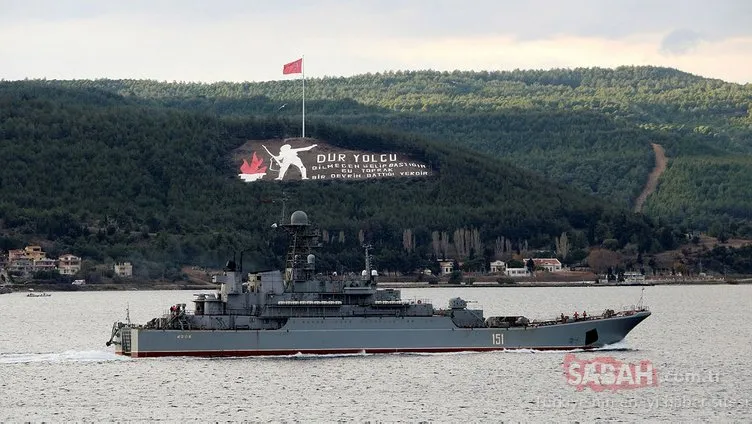 Rus savaş gemisi ’Azov’ Çanakkale Boğazı’ndan geçti