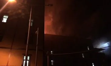 Rize’de üniversite öğrenci yurdunun çatısında yangın çıktı