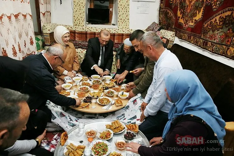 Cumhurbaşkanı Erdoğan,iftarını o aileyle beraber açtı