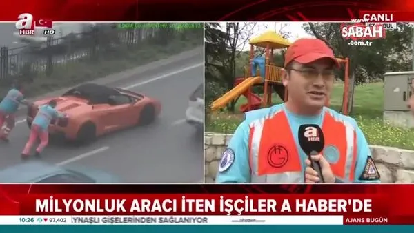 Sosyal medya İstanbul trafiğindeki bu olayı konuşuyor! Milyonluk süper lüks otomobili iten temizlik işçileri o anları böyle anlattı...