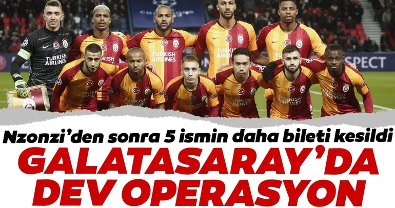 Galatasaray’dan son dakika haberi! Steven Nzonzi’den sonra 5 ismin daha bileti kesildi!