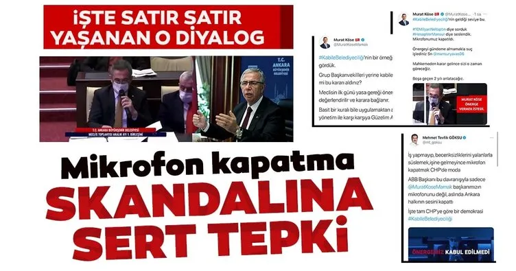Ankara Büyükşehir Belediye’sinde Mansur Yavaş’ın ses kesme skandalına büyük tepki var