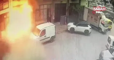 İstanbul’da sanayi sitesinde patlama! Alevlerin arasından son anda kurtuldu | Video