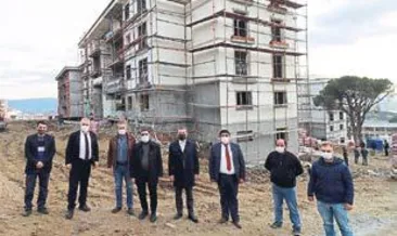 Bergama’da TOKİ konutları yükseliyor