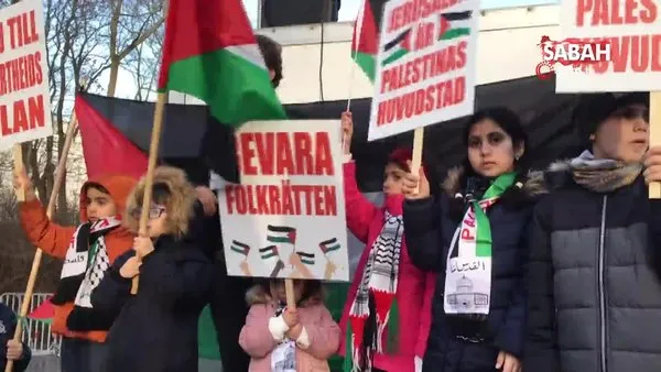Stockholm'de binlerce kişi ABD ve İsrail karşıtı gösteri düzenledi | Video