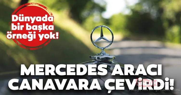 Mercedes arabayı canavara çevirdi! Bu Mercedes’in dünyada başka bir örneği yok!