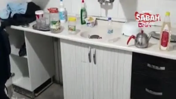 Kumar baskınında mutfak dolabında yakalandı | Video