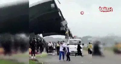 Tayvan’da şiddetli rüzgara kapılan dev çadır uçtu: 1 yaralı | Video