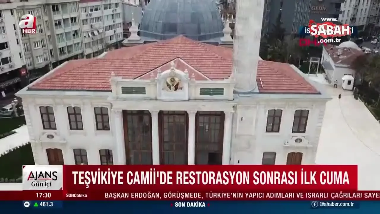 tesvikiye camii de restorasyon sona erdi tesvikiye camii de restorasyon sonrasi ilk cuma video
