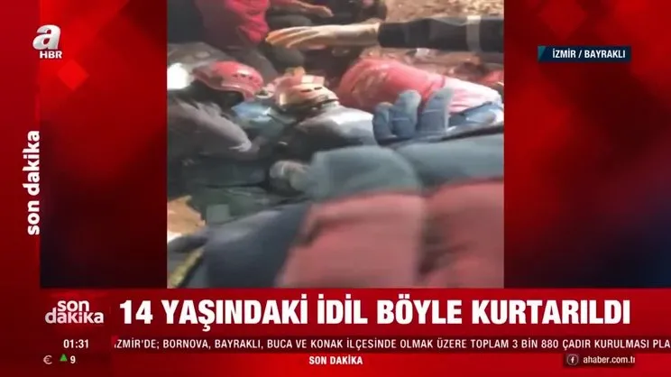 14 yaşındaki İdil'in kurtarılma anları kamerada! | Video