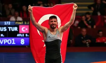 Milli güreşçi Süleyman Atlı, Avrupa ikincisi oldu