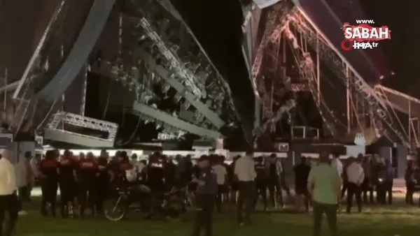 Son dakika haberi: İzmir'de feci olay! Tarkan'ın konser vereceği sahne yıkıldı | Video