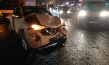 Hadımköy yolunda zincirleme kaza:1 yaralı