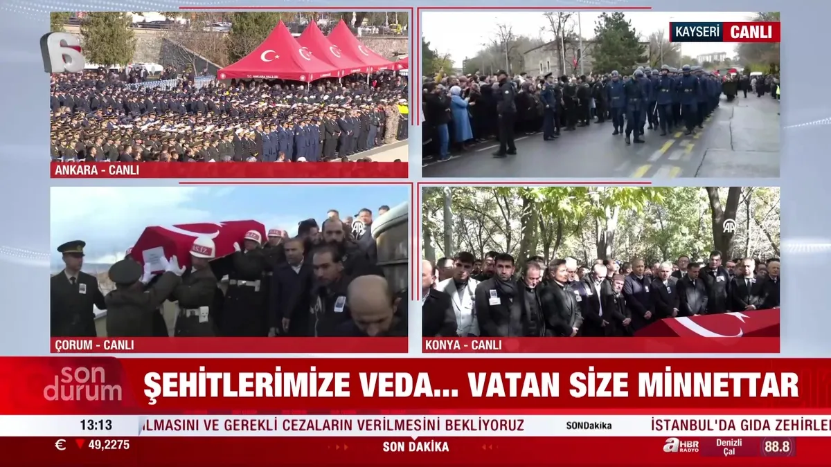 Şehitlerimize veda… Vatan size minnettar Şehitlerimize veda… Vatan size minnettar