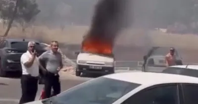 Eyyübiye’de otomobil yangını