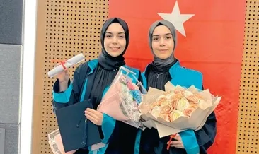 İkizlerden çifte mezuniyet sevinci