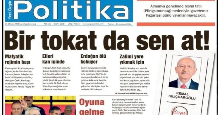 PKK’nın paçavrasından Kılıçdaroğlu’na açık destek