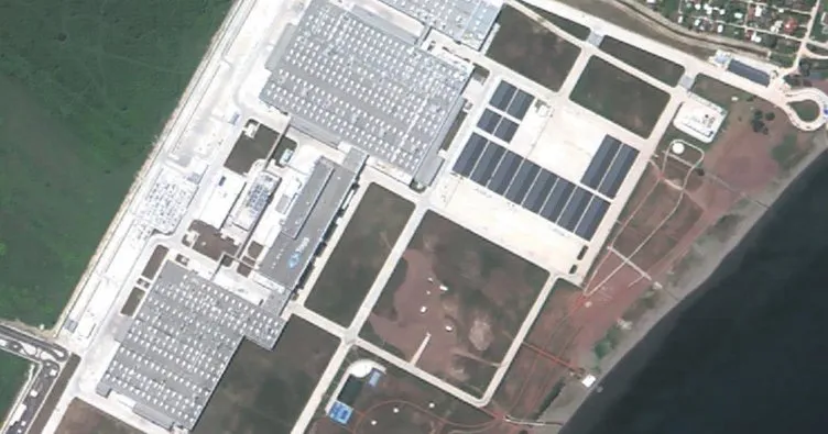 Togg fabrikasını İmece uzaydan görüntüledi
