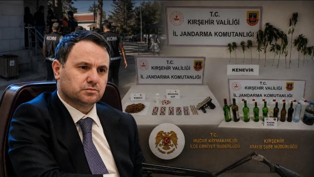 Kırşehir'de polis ve jandarma ekiplerinin organize suç örgütlerine yönelik düzenlediği operasyon