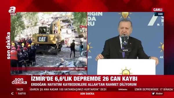 Son dakika! Cumhurbaşkanı Erdoğan'dan İzmir'deki deprem felaketi hakkında  açıklama | Video