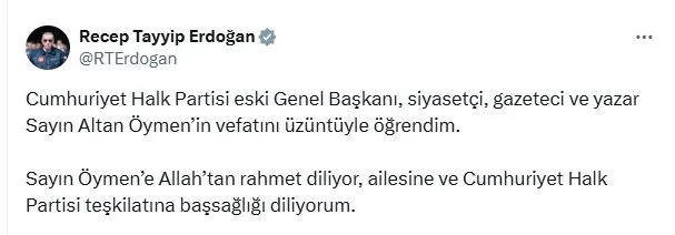Son dakika: CHP’nin eski genel başkanlarından Altan Öymen 93 yaşında hayatını kaybetti! Hastaneden ilk açıklama geldi...