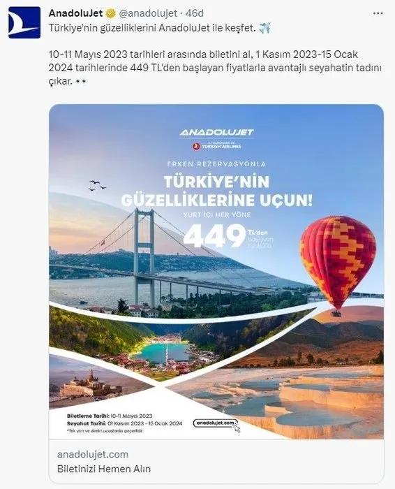 THY- Anadolu Jet ucuz bilet kampanyası nedir, ne zamana kadar geçerli, ne kadar, kaç TL? THY - Anadolu Jet ucuz bilet tarihleri ve kampanya detayları