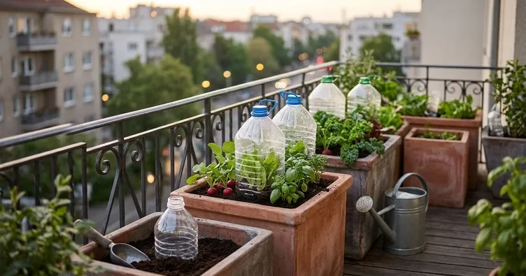 Çoğu kişi bunu bilmiyor: 5 litrelik pet şişeyle balkonda 12 ay boyunca taze mahsul yetiştirin!