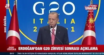Son dakika! Başkan Erdoğan’dan G-20’de önemli açıklamalar | Video