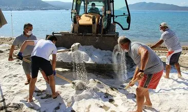 Bodrum’da plajlara serilen beyaz kumun kuvars kumu olduğu ortaya çıktı