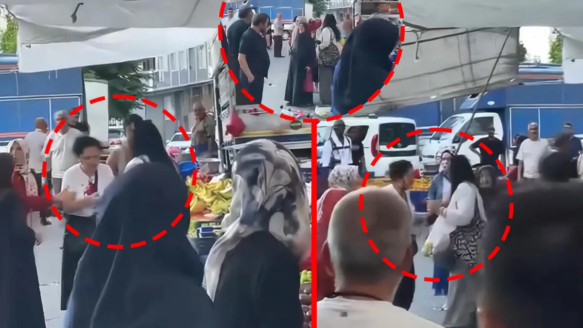İstanbul Beyoğlu’nda akılalmaz anlar! Pazarda ürün seçmek isterken dehşeti yaşadı: Pazarcı kadın müşteriye saldırıp… İstanbul Beyoğlu’nda akılalmaz anlar! Pazarda ürün seçmek isterken dehşeti yaşadı: Pazarcı kadın müşteriye saldırıp…