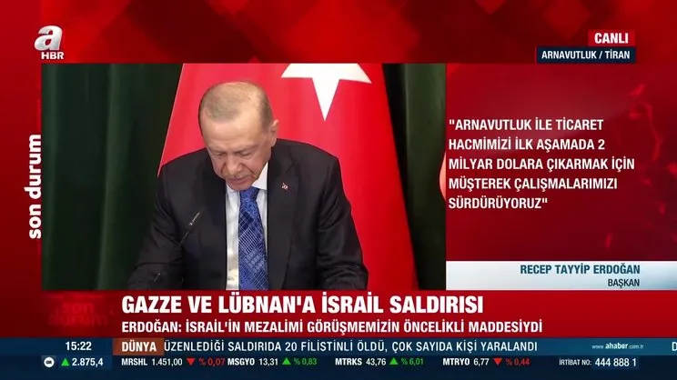Başkan Erdoğan'dan Arnavutluk'ta önemli mesajlar: