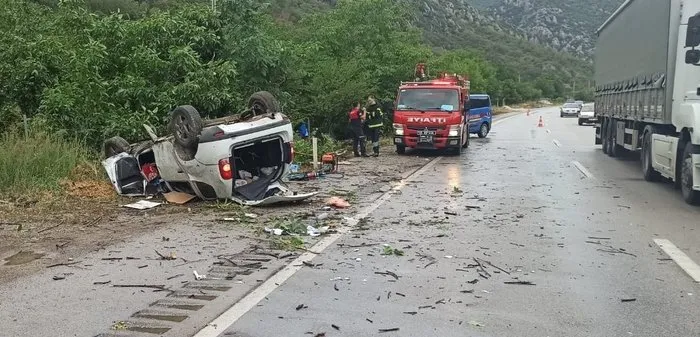 Amasya’da otomobil takla attı: 1 ölü, 1 yaralı