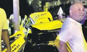Taksi elektrik direğine çarptı: 2 ölü #gumushane