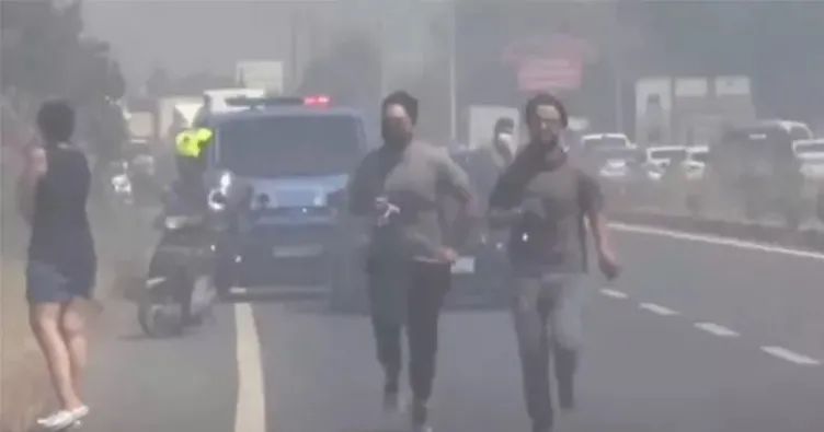 Son dakika: Muğla'da yangın! Kara yolu ulaşıma kapatıldı