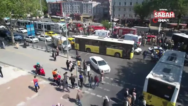 SON DAKİKA! İstanbul'da İETT otobüsü ile tramvay çarpıştı | Video