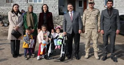 Iğdır Valisi Ercan Turan, engelli Irmak’a akülü tekerlekli sandalye teslim etti #igdir