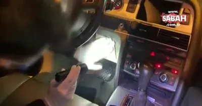 Aracın içine yaptığı gizli bölmeden silah çıktı | Video