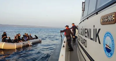 Ayvalık’ta türk karasularına itilen 34 göçmen kurtarıldı